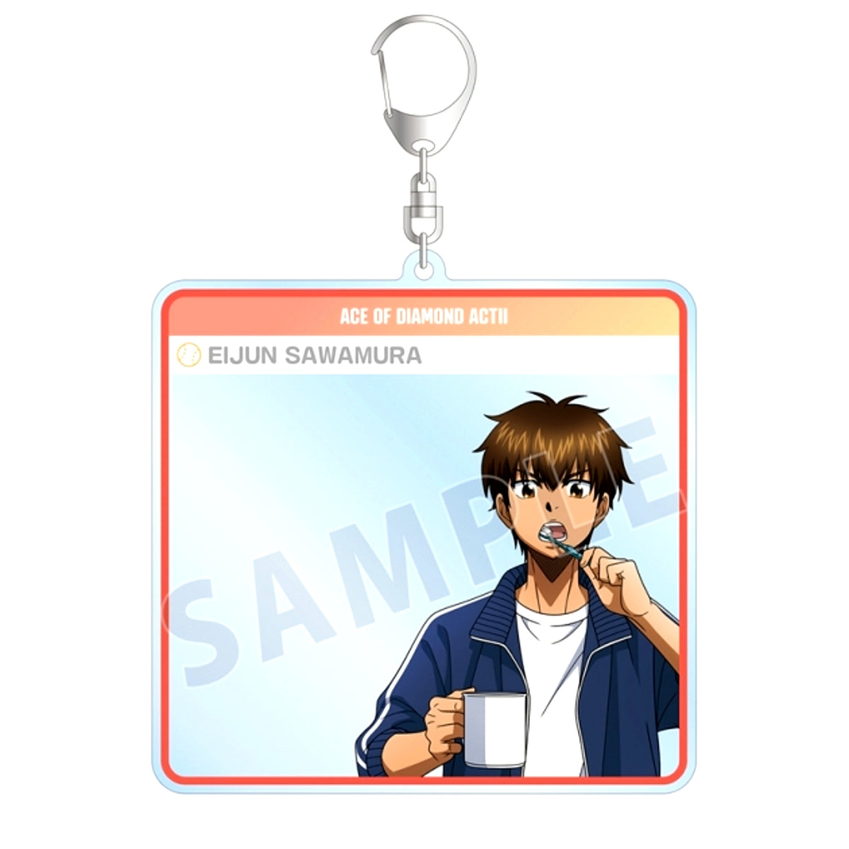 Ace of Diamond act II -Second Season- Newly Drawn Sawamura Eijun Morning Preparation ver. BIG Acrylic Keychain [NEW]