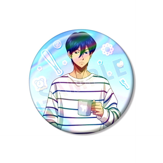 TV Anime Ace of Diamond act II -Second Season- Newly Drawn Furuya Satoru Morning Preparation ver. 75mm Aurora Can Badge [NEW]