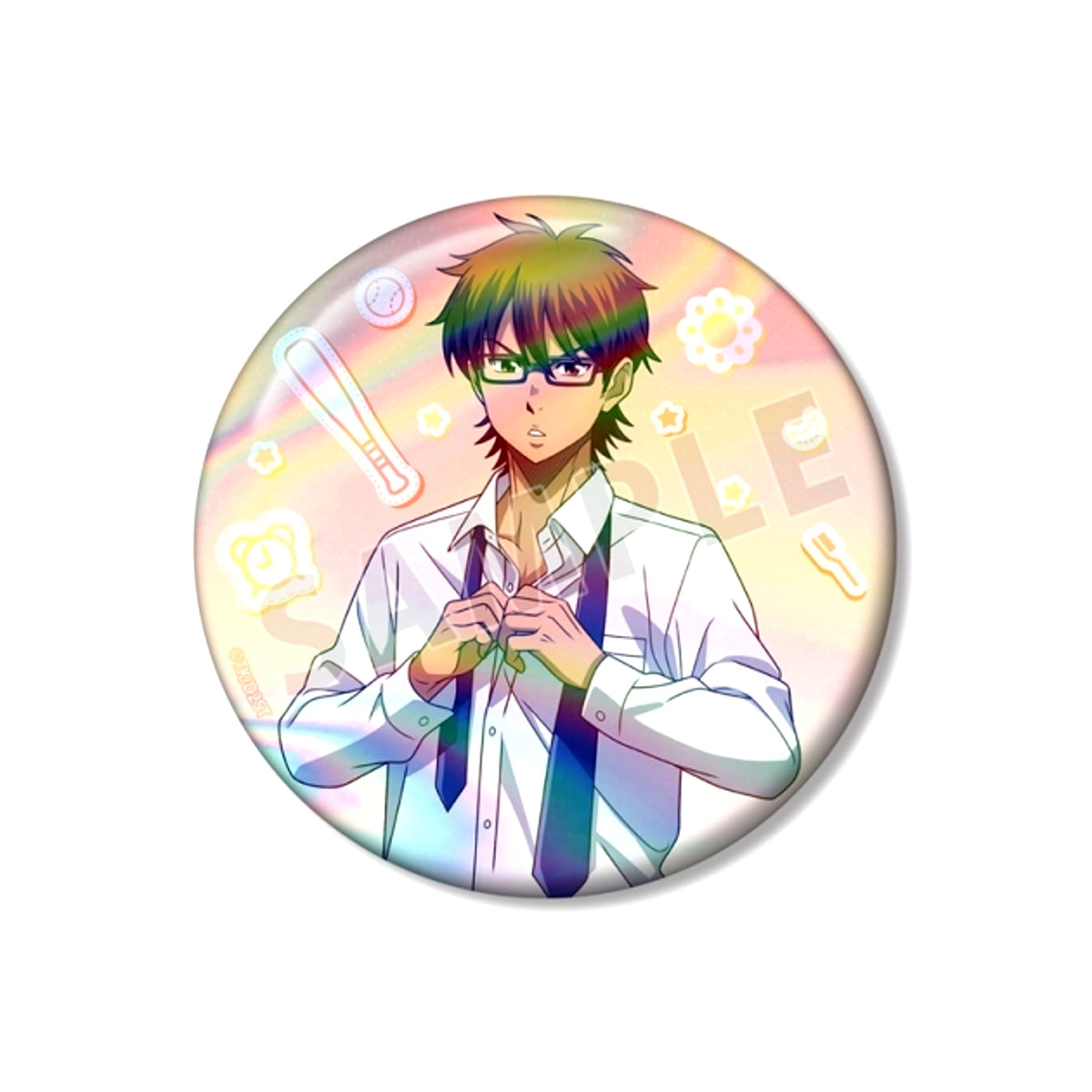 TV Anime Ace of Diamond act II -Second Season- Newly Drawn Miyuki Kazuya Morning Preparation ver. 75mm Aurora Can Badge [NEW]