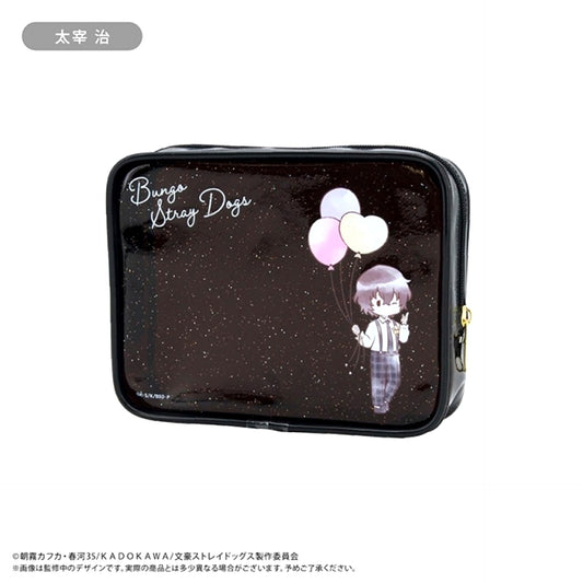 Bungo Stray Dogs Retro-chic Clear Glitter Pouch Balloon Ver. Osamu Dazai [NEW]