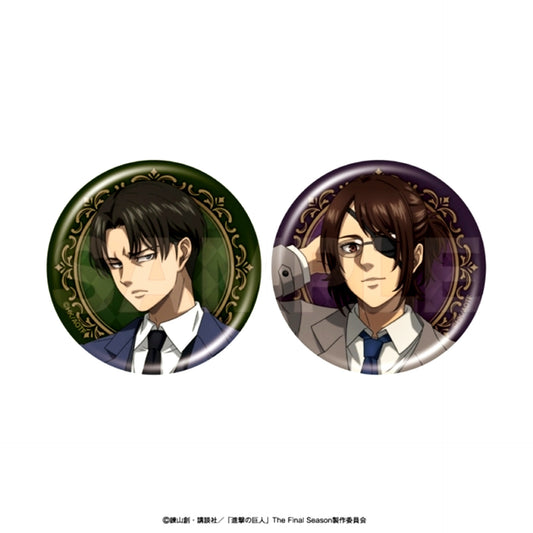Attack on Titan Character Badge Set Levi & Hange Set of 2 [NEW]