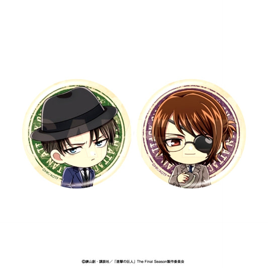 Attack on Titan Character Badge Set (Playback part5) Levi & Hange Set of 2 [NEW]