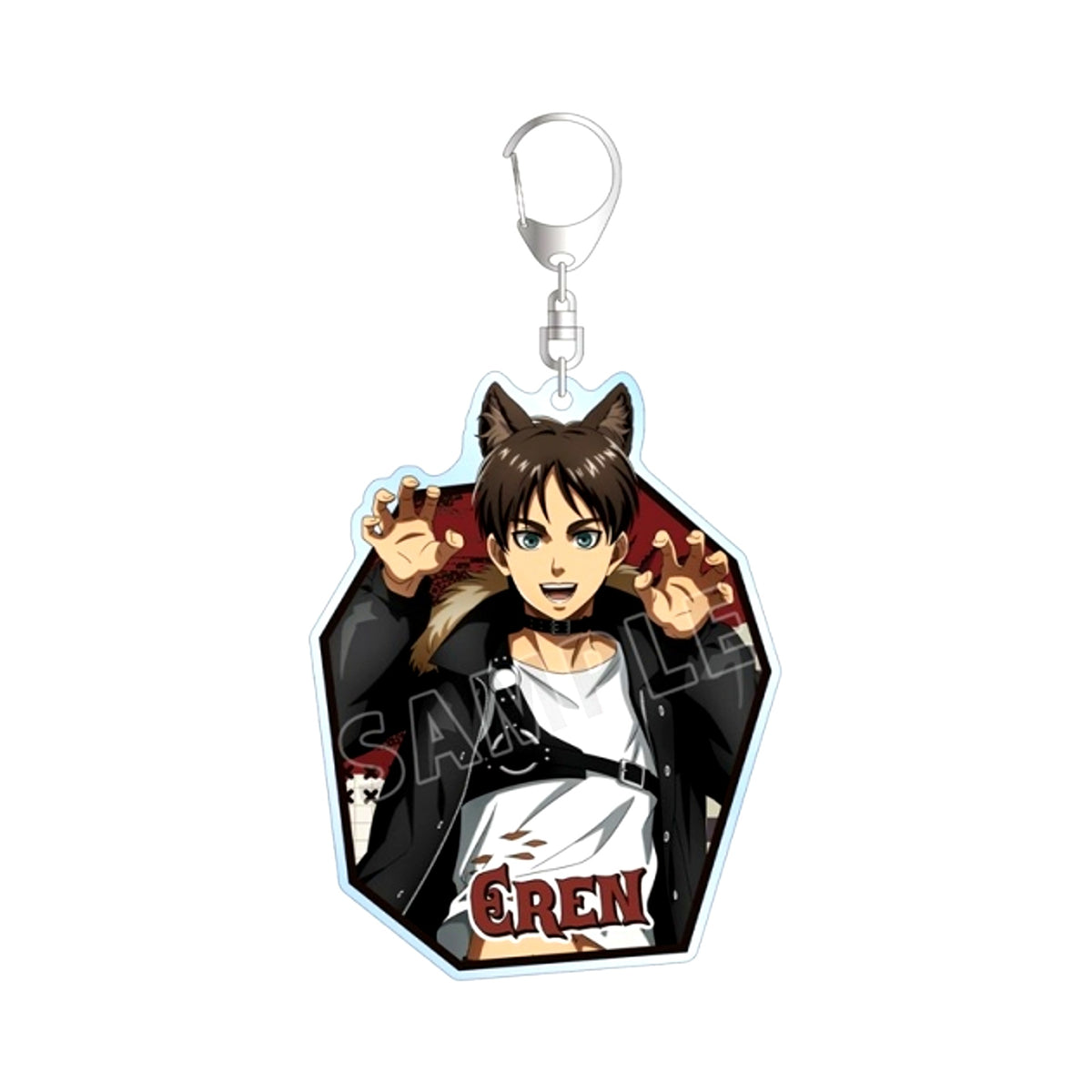 TV Anime Attack on Titan Newly Drawn Ellen Wolf Man ver. BIG Acrylic Keychain Goods - Keychain [NEW]