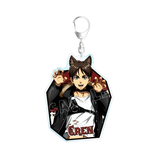 TV Anime Attack on Titan Newly Drawn Ellen Wolf Man ver. BIG Acrylic Keychain Goods - Keychain [NEW]