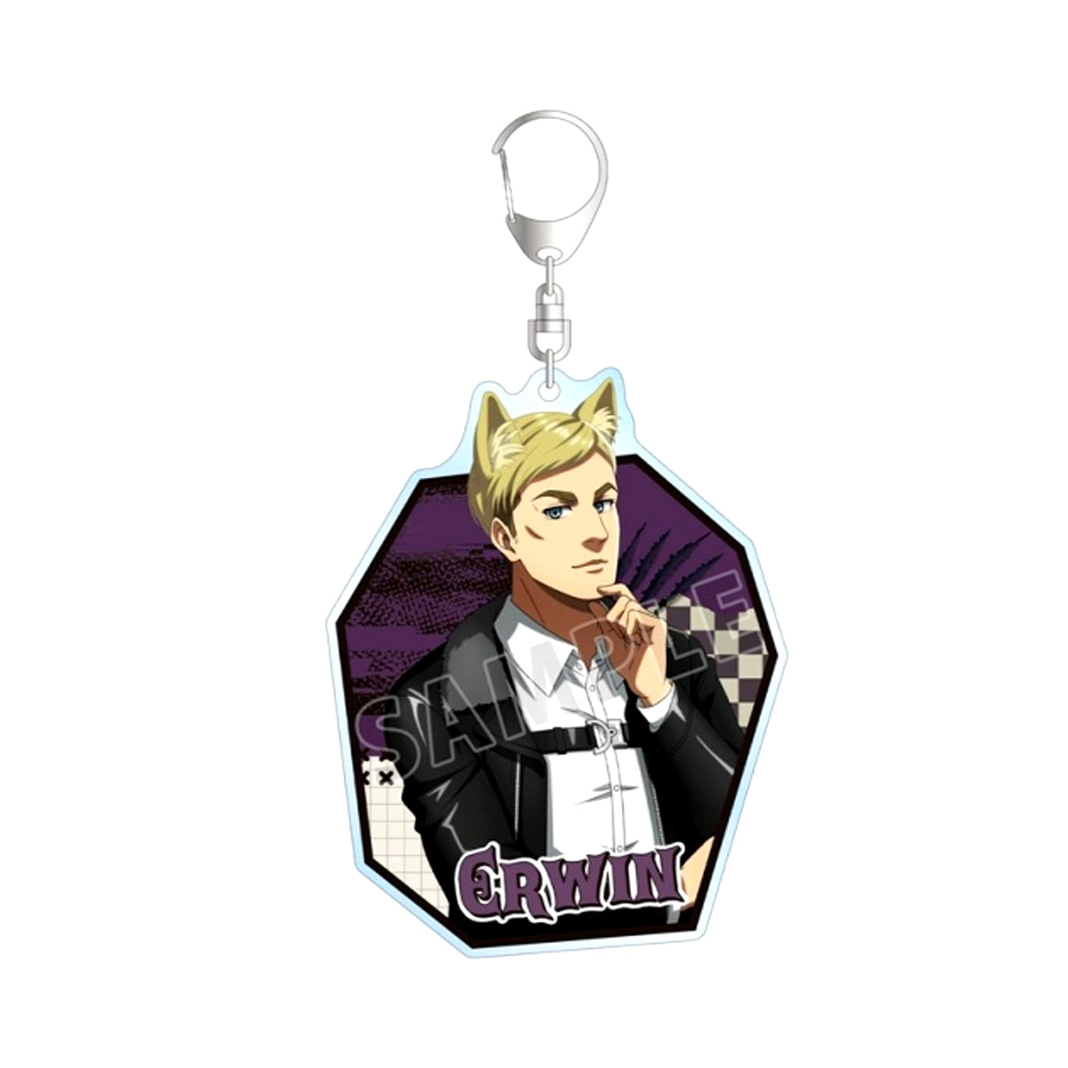 TV Anime Attack on Titan Newly Drawn Erwin Wolf Man ver. BIG Acrylic Keychain Goods - Keychain [NEW]