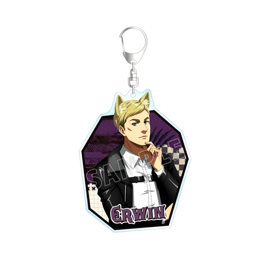 TV Anime Attack on Titan Newly Drawn Erwin Wolf Man ver. BIG Acrylic Keychain Goods - Keychain [NEW]
