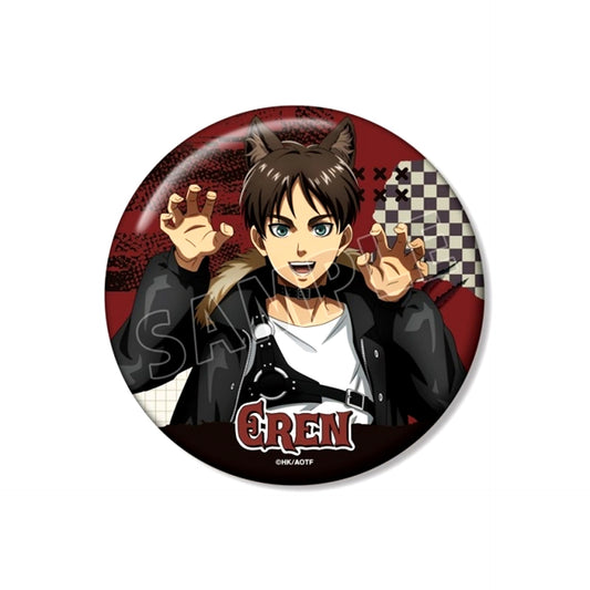 TV Anime Attack on Titan Newly Drawn Ellen Wolf Man ver. 100mm Button Goods - Badge [NEW]