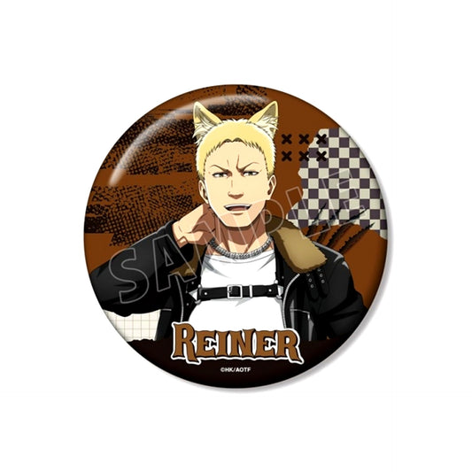 TV Anime Attack on Titan Newly Drawn Liner Wolf Man ver. 100mm Button Goods - Bache [NEW]
