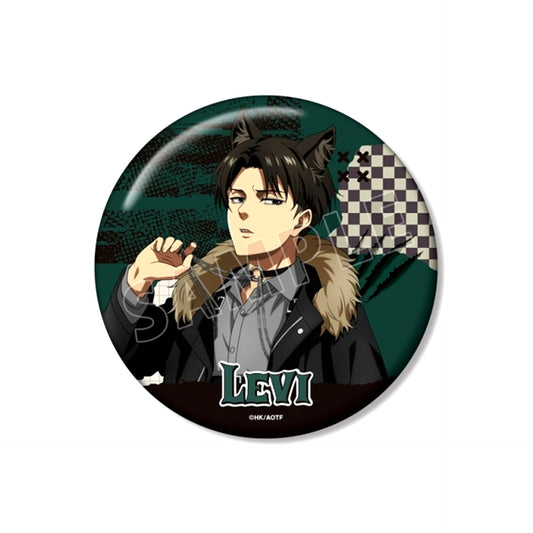 TV Anime Attack on Titan Newly Drawn Levi Wolf Man ver. 100mm Button Goods - Bache [NEW]