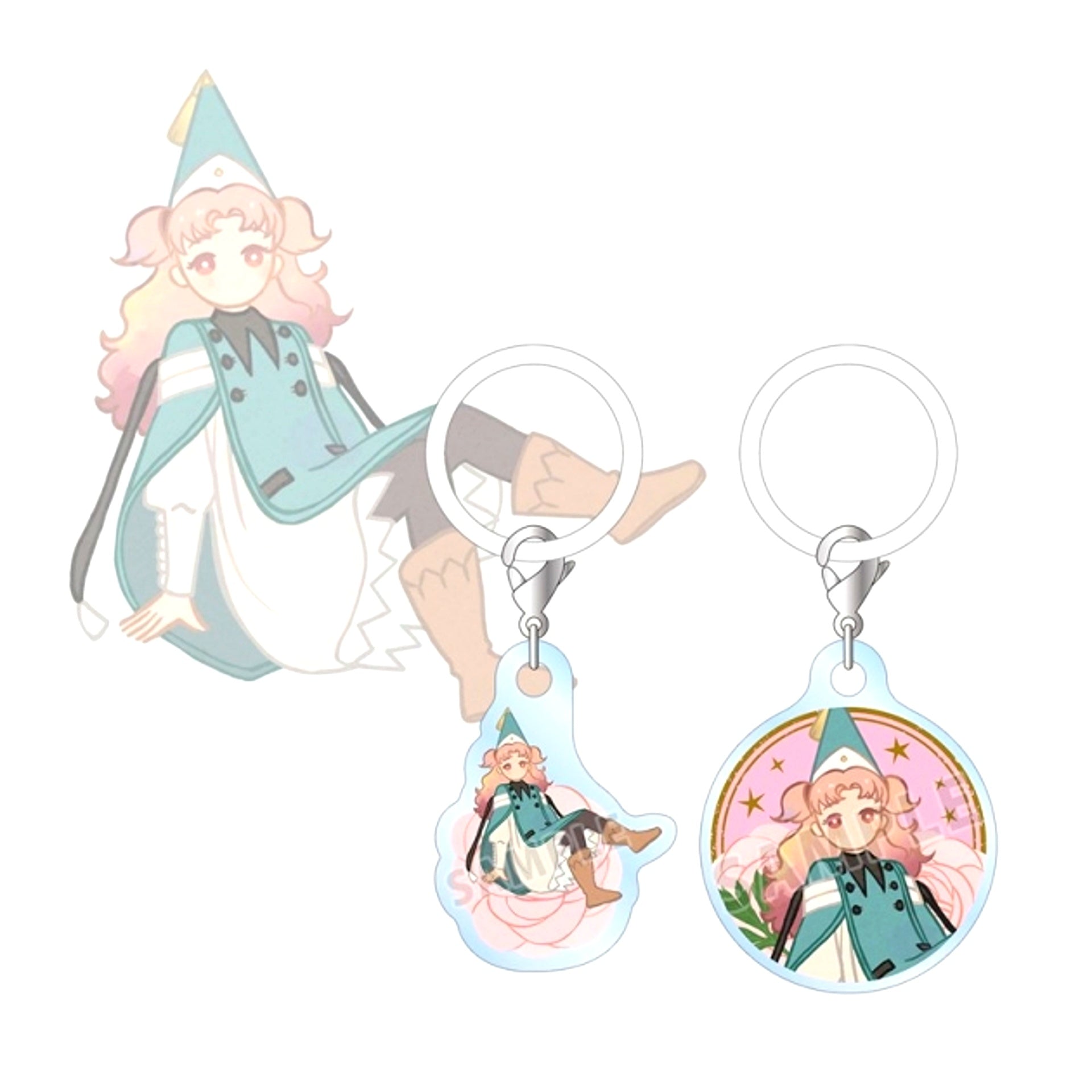 TV Anime Witch Hat Atelier Tetia Botania Marker Mini Acrylic Charm 2-Piece Set [NEW]