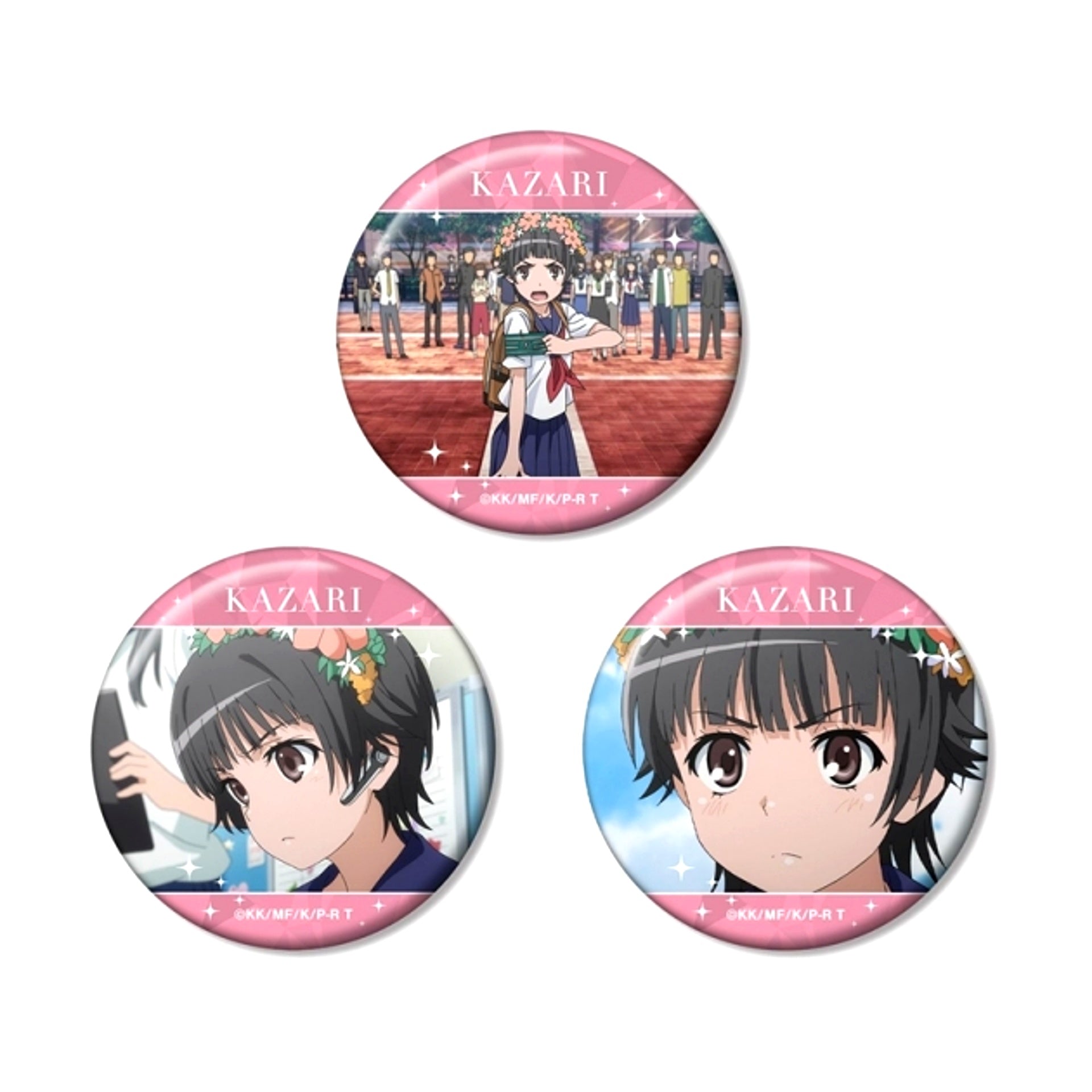 A Certain Scientific Railgun T Kazari Uiharu Scene Photo Can Badge Set of 3 (Reissue) [NEW]