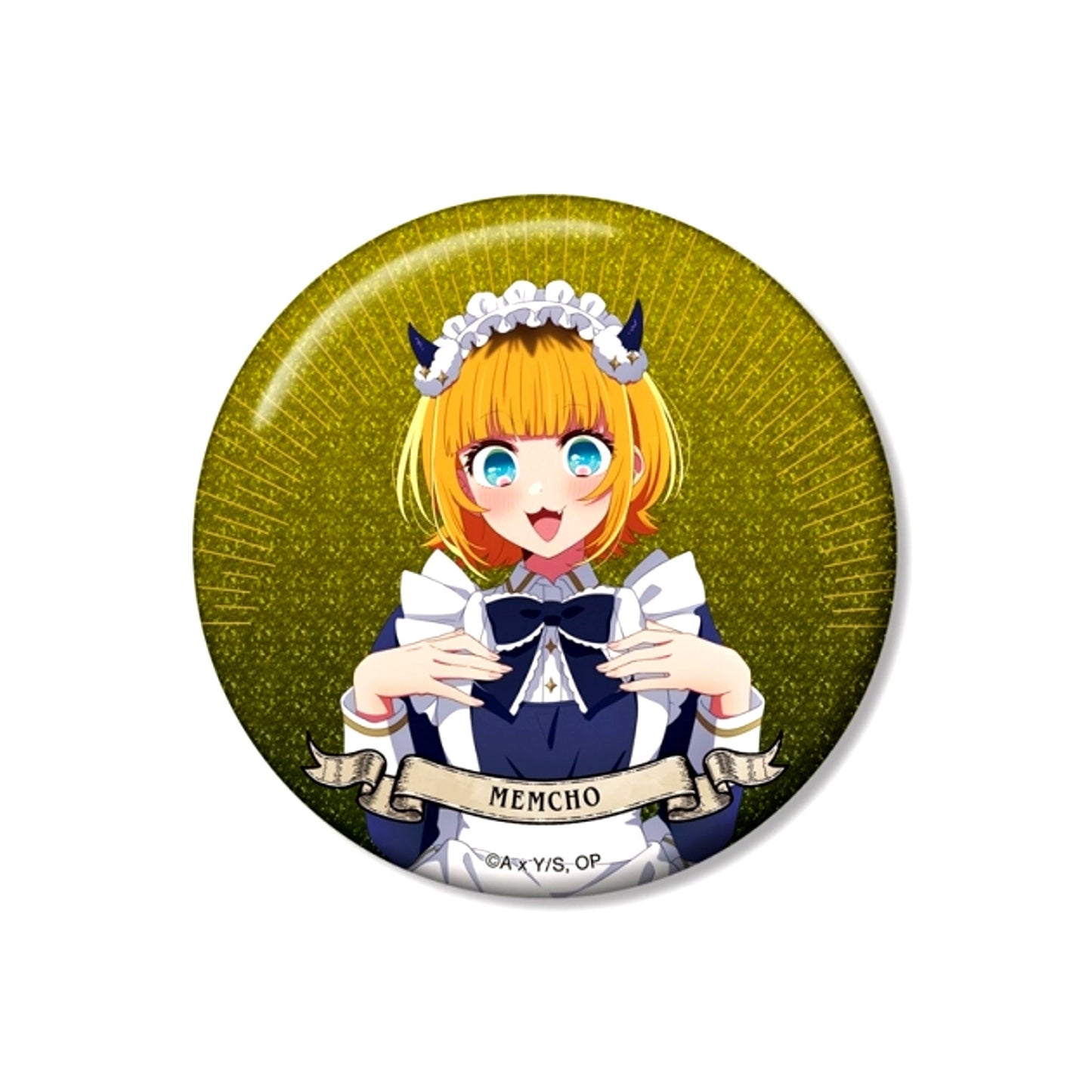[Oshi No Ko] Newly Drawn MEM-cho Starry Sky Maid ver. 75mm Glitter Can Badge (Reissue) [NEW]