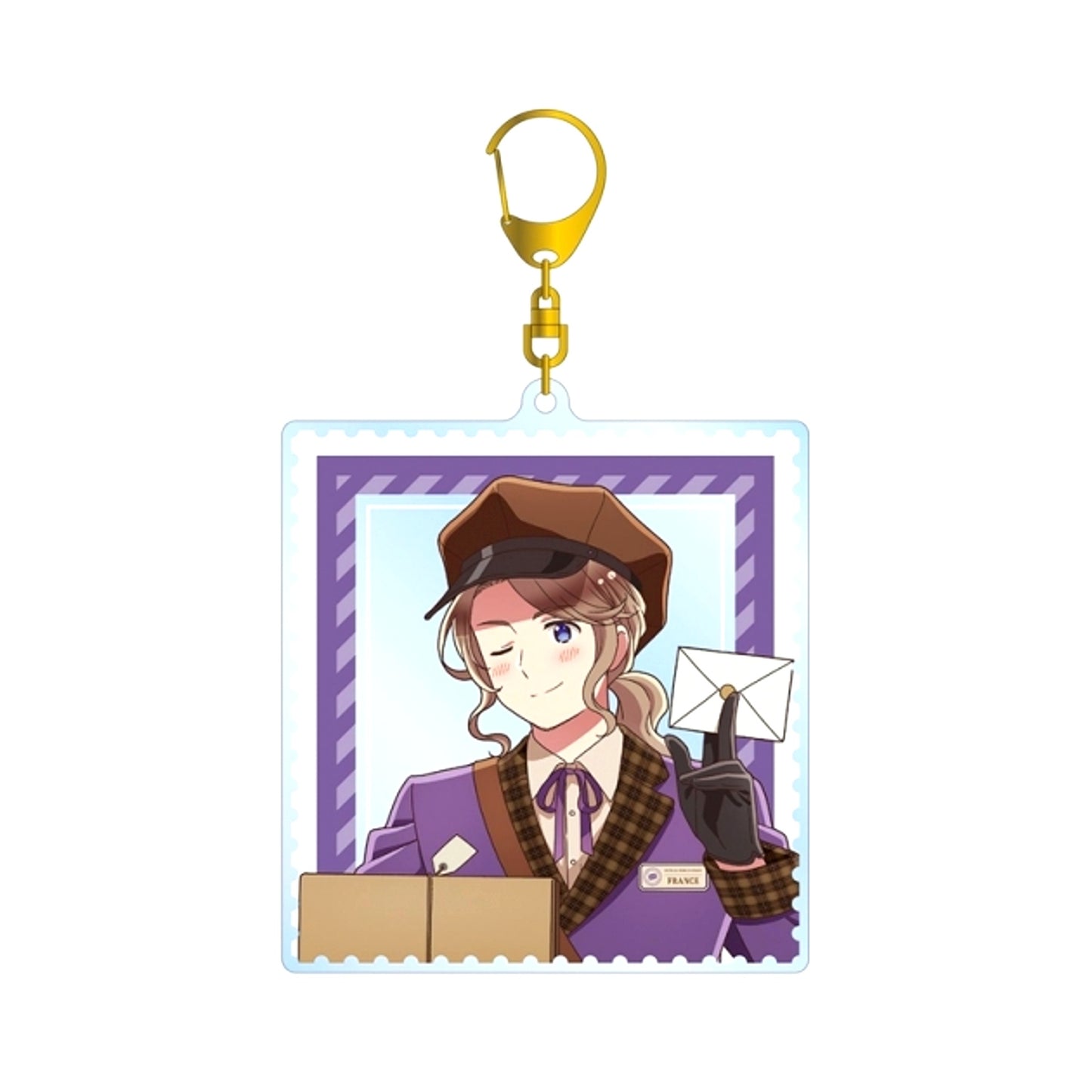 Anime "Hetalia World Stars" Newly Drawn France Postman ver. BIG Acrylic Keychain (Reissue) [NEW]