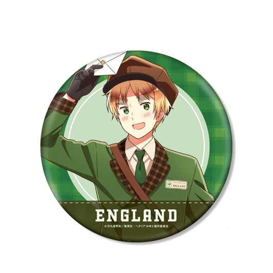 Anime "Hetalia World Stars" Newly Drawn England Postman ver. BIG Can Badge (Reissue) [NEW]