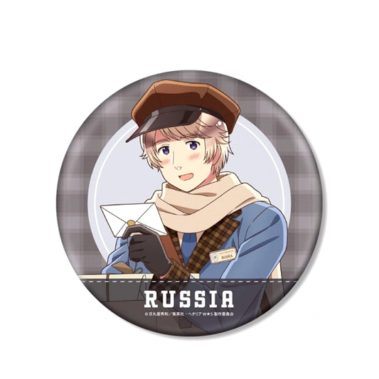 Anime "Hetalia World Stars" Newly Drawn Russia Postman ver. BIG Can Badge (Reissue) [NEW]