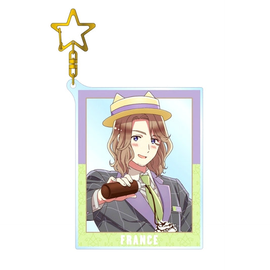 Anime Hetalia World Stars Newly Drawn Illustration France Amusement Park ver. BIG Acrylic Keychain Goods - Keychain Resale [NEW]