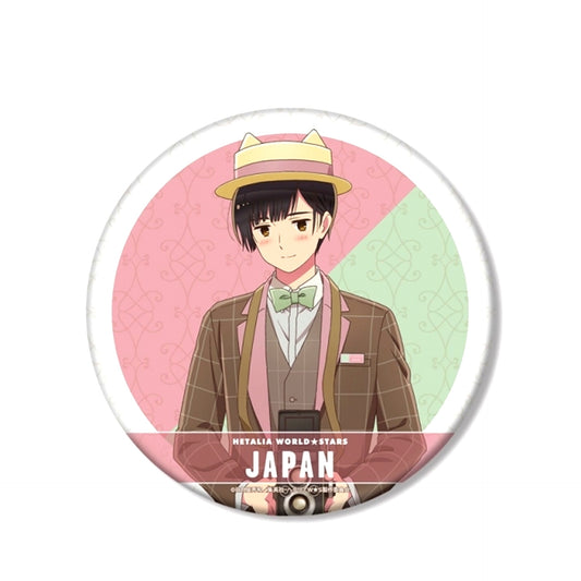 Anime Hetalia World Stars Newly Drawn Illustration Japan Amusement Park ver. BIG Button Goods - Badge Resale [NEW]
