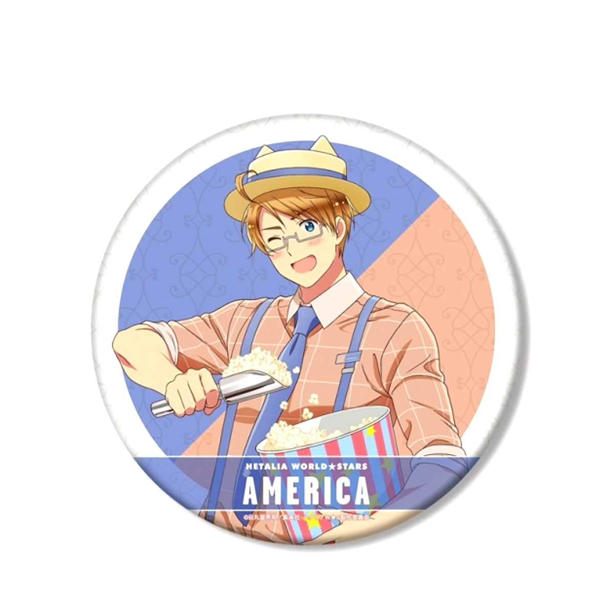 Anime Hetalia World Stars Newly Drawn Illustration America Amusement Park ver. BIG Button Goods - Badge Resale [NEW]