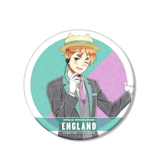 Anime Hetalia World Stars Newly Drawn Illustration United Kingdom Amusement Park ver. BIG Button Goods - Badge Resale [NEW]