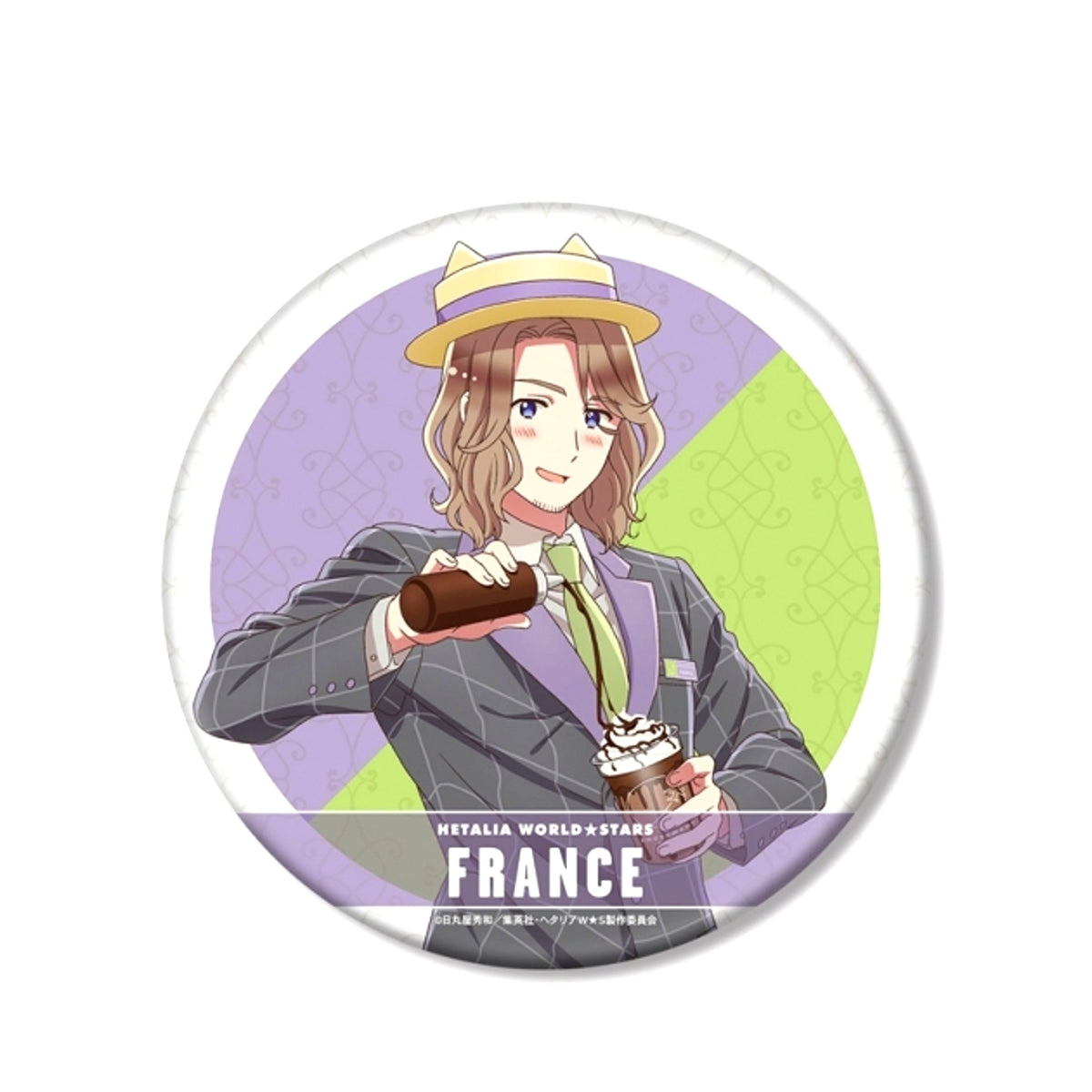 Anime Hetalia World Stars Newly Drawn Illustration France Amusement Park ver. BIG Button Goods - Badge Resale [NEW]