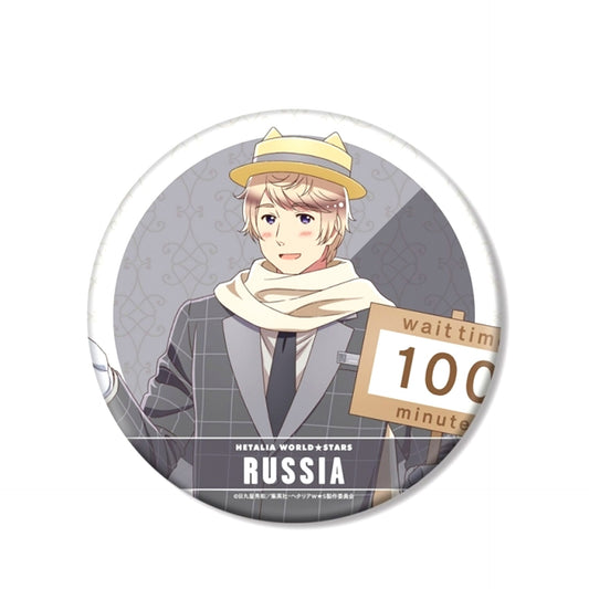Anime Hetalia World Stars Newly Drawn Illustration Russia Amusement Park ver. BIG Button Goods - Bache Resale [NEW]