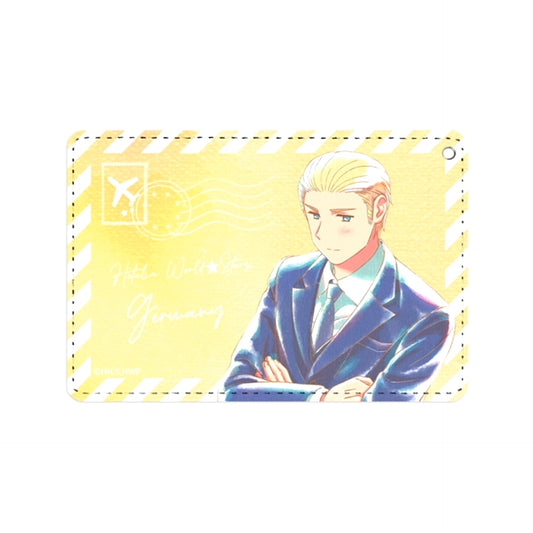Anime Hetalia World Stars Germany Ani-Art aqua label 1 Pocket Pass case Goods - Pass case Resale [NEW]