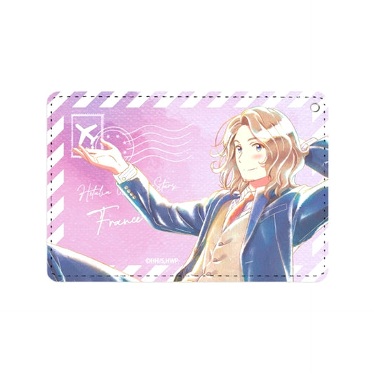 Anime Hetalia World Stars France Ani-Art aqua label 1 Pocket Pass case Goods - Pass case Resale [NEW]
