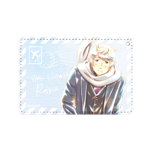 Anime Hetalia World Stars Russia Ani-Art aqua label 1 Pocket Pass case Goods - Pass case Resale [NEW]