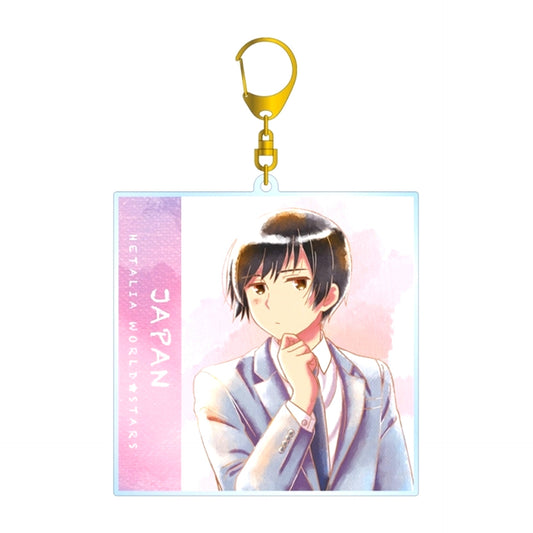 Anime Hetalia World Stars Japan Ani-Art aqua label BIG Acrylic Keychain Goods - Keychain Resale [NEW]