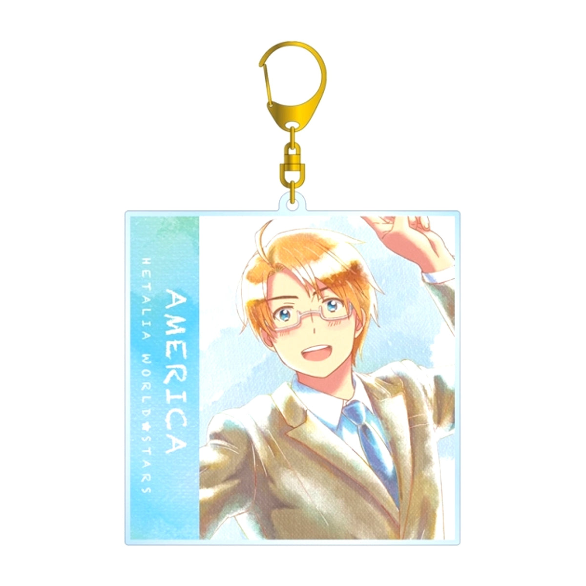 Anime Hetalia World Stars America Ani-Art aqua label BIG Acrylic Keychain Goods - Keychain Resale [NEW]