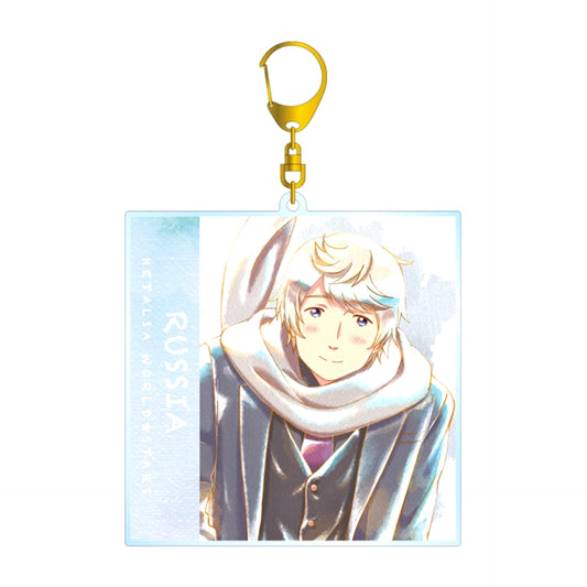 Anime Hetalia World Stars Russia Ani-Art aqua label BIG Acrylic Keychain Goods - Keychain Resale [NEW]