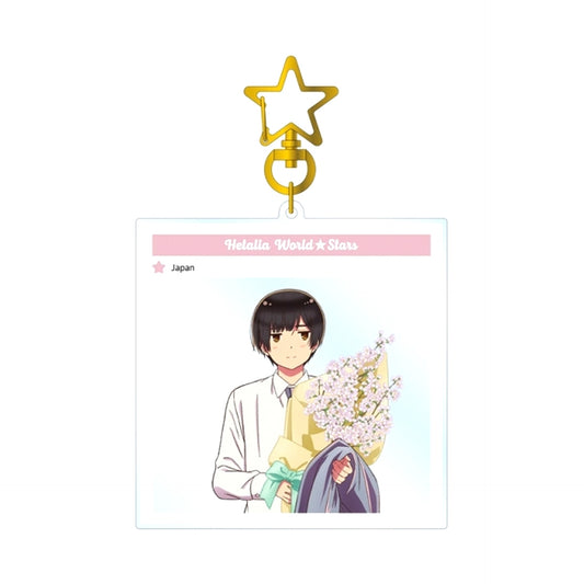 Anime Hetalia World Stars Japan Photo Frame Style Big Acrylic Keychain Goods - Keychain Resale [NEW]