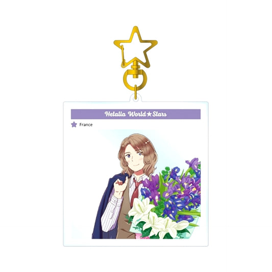 Anime Hetalia World Stars France Photo Frame Style Big Acrylic Keychain Goods - Keychain Resale [NEW]
