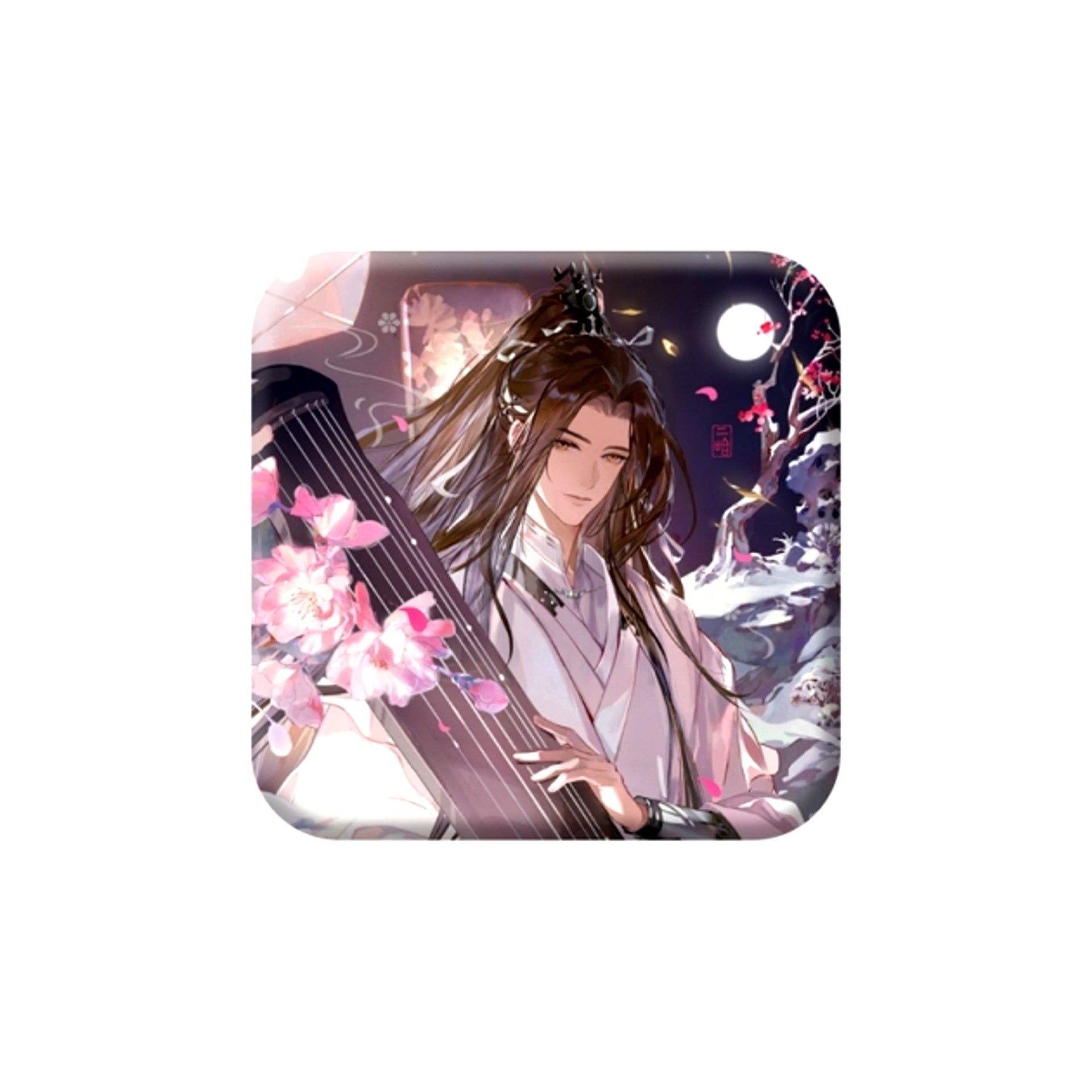The Husky and His White Cat Shizun 2026 Chu Wanning Birthday Series Square Can Badge Haitang Yijiu [NEW]