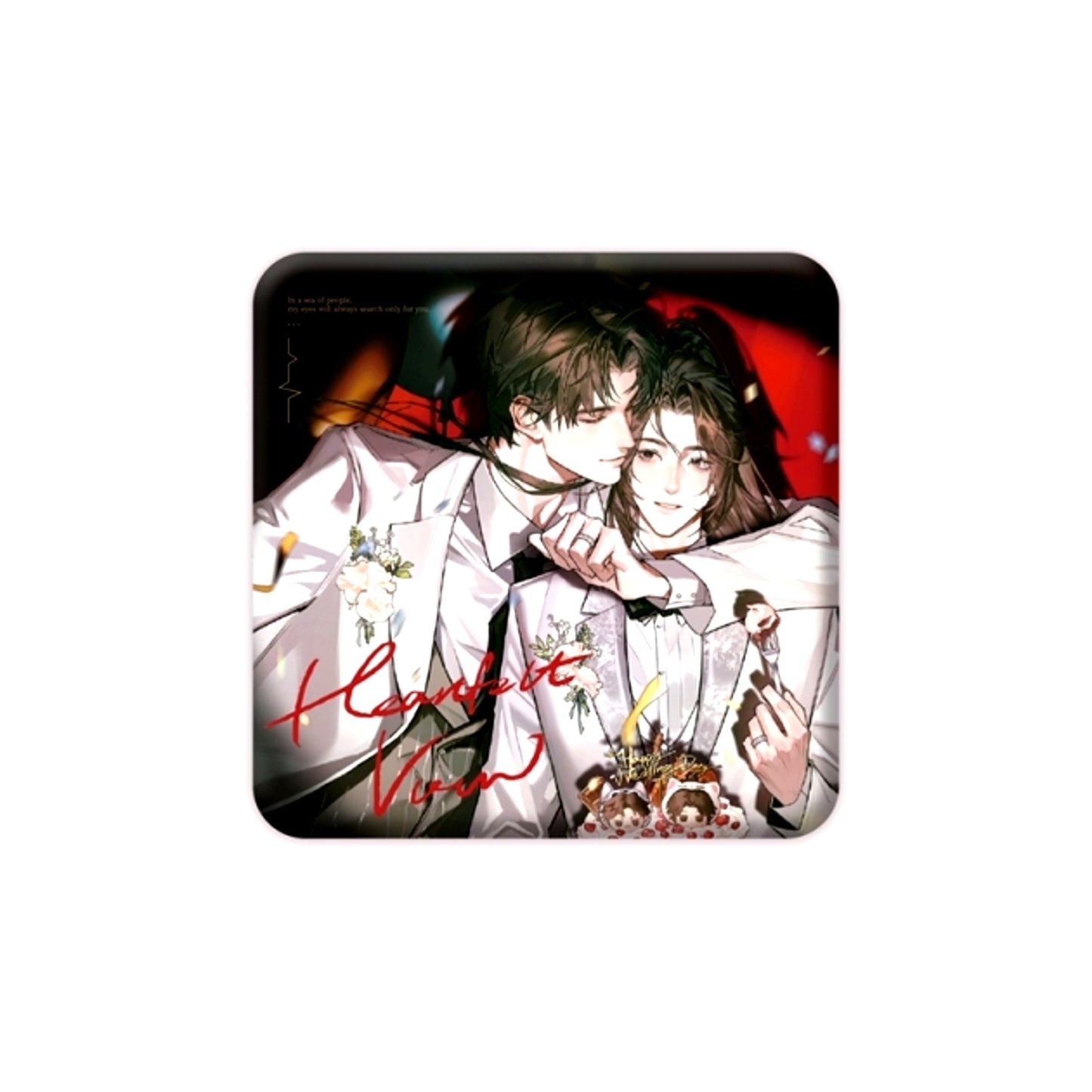The Husky and His White Cat Shizun 2026 Chu Wanning Birthday Series Square Can Badge Vow of Love [NEW]