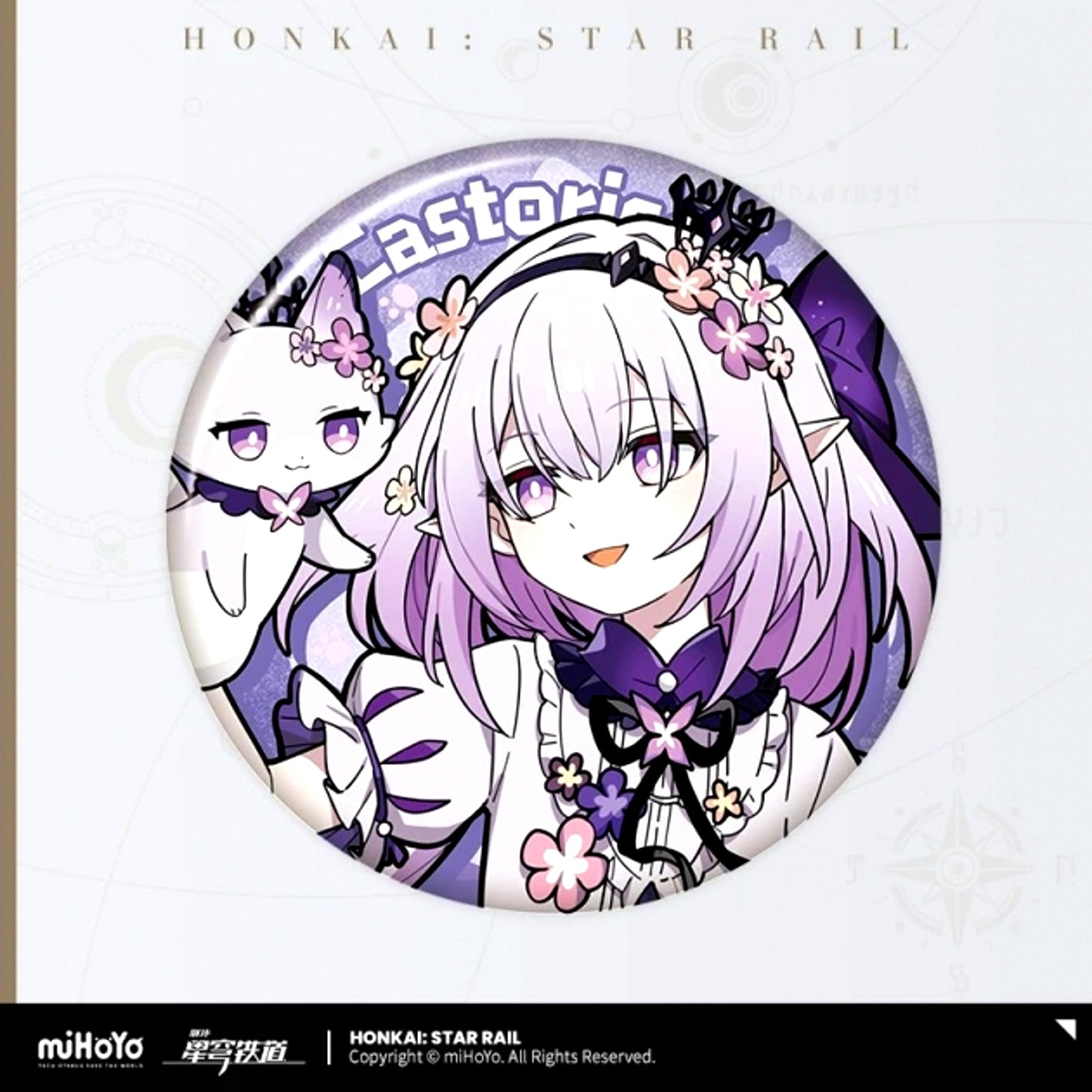 Honkai: Star Rail Chibi Cat Series Can Badge Castorice [NEW]