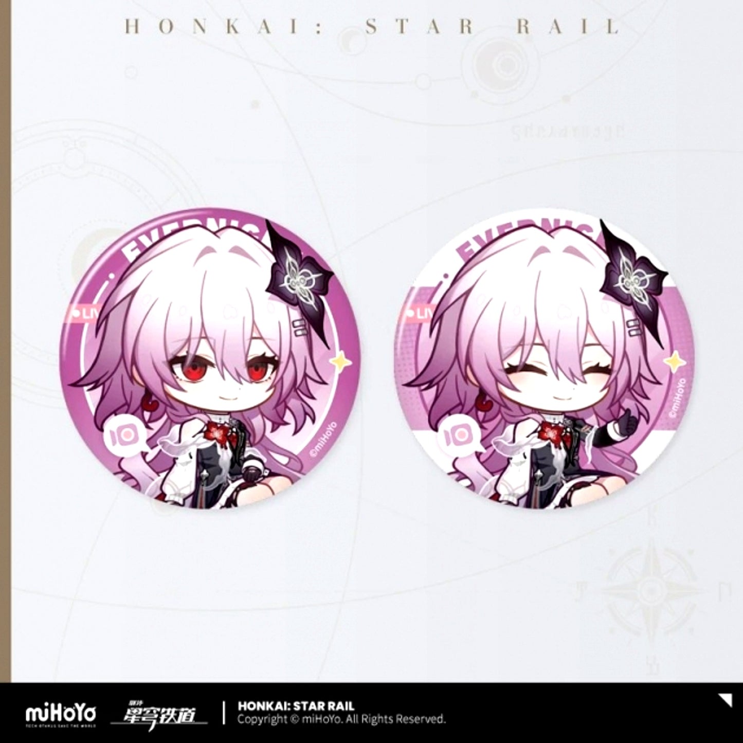 Honkai: Star Rail Mr. Fukuro's Consultation Room Series Can Badge Set Evernight [NEW]