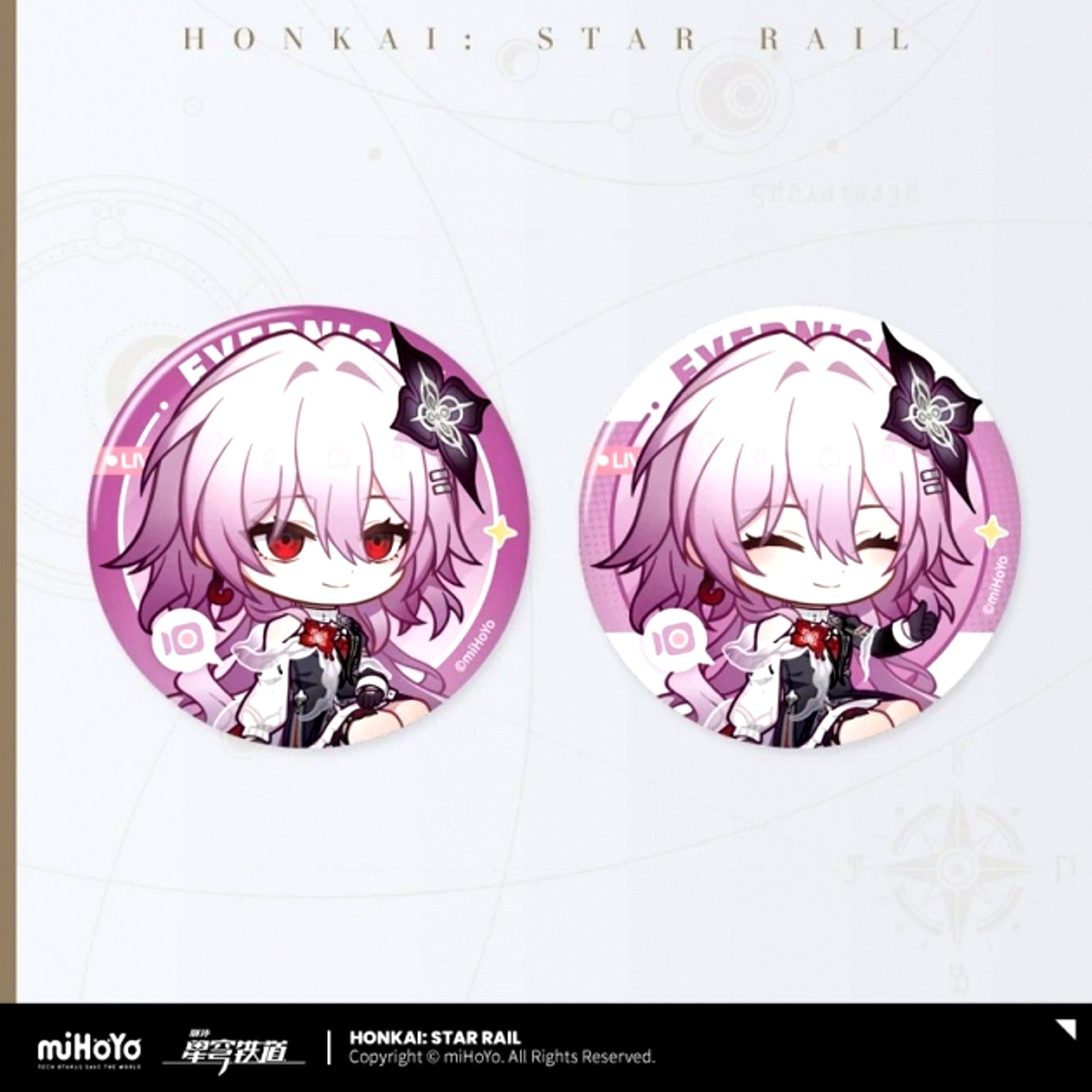 Honkai: Star Rail Mr. Fukuro's Consultation Room Series Can Badge Set Evernight [NEW]