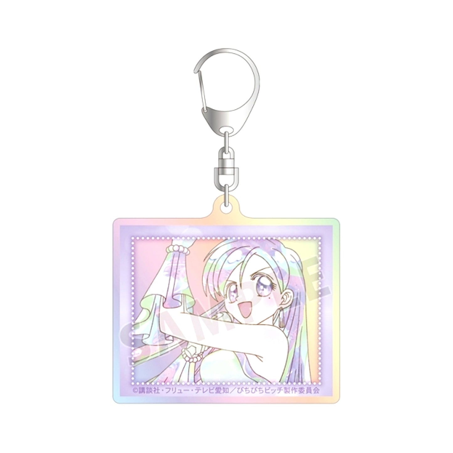 Anime Pichi Pichi Pitch Karen Ani-Art KAWAII label Aurora Acrylic Keychain Goods - Keychain [NEW]