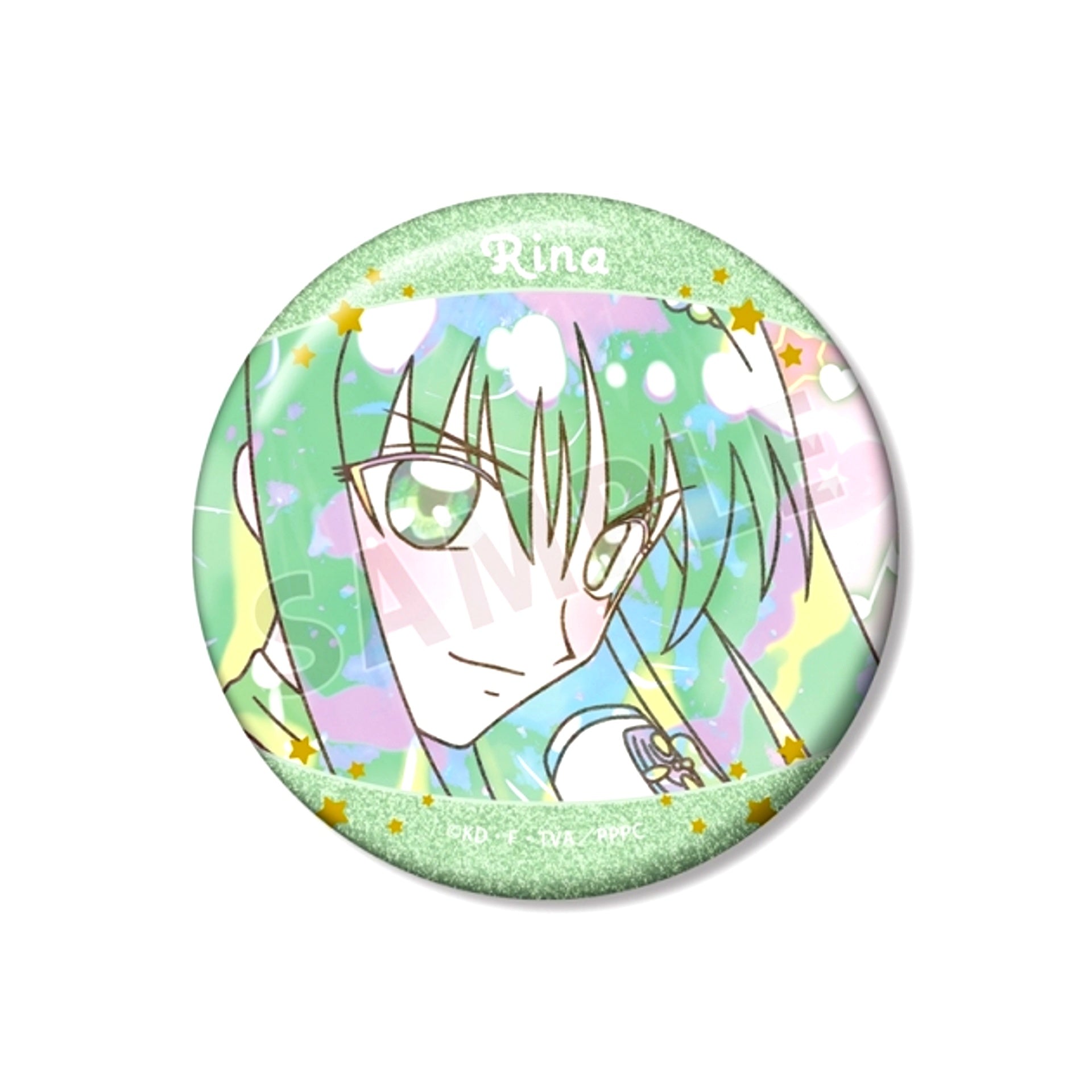 Anime Pichi Pichi Pitch Lina Ani-Art KAWAII label 75mm Glitter Button Goods - Badge [NEW]