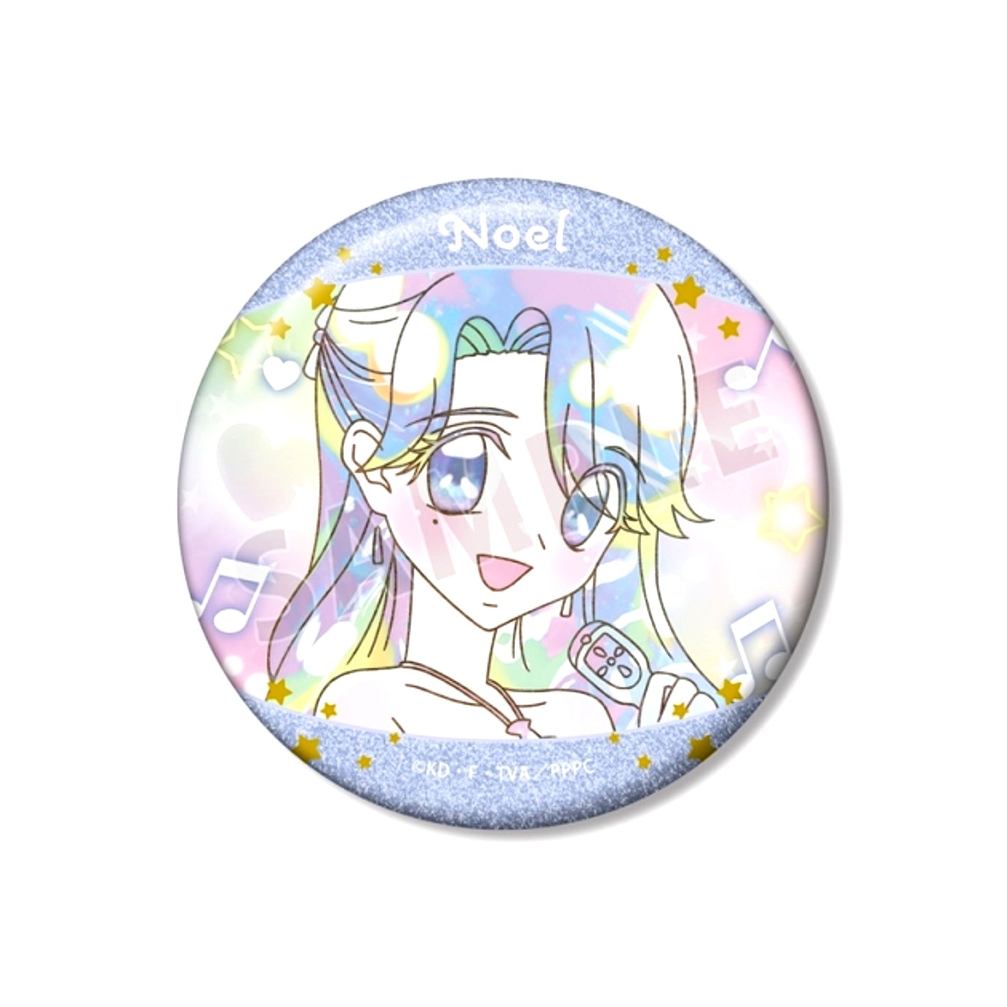 Anime Pichi Pichi Pitch Noel Ani-Art KAWAII label 75mm Glitter Button Goods - Badge [NEW]