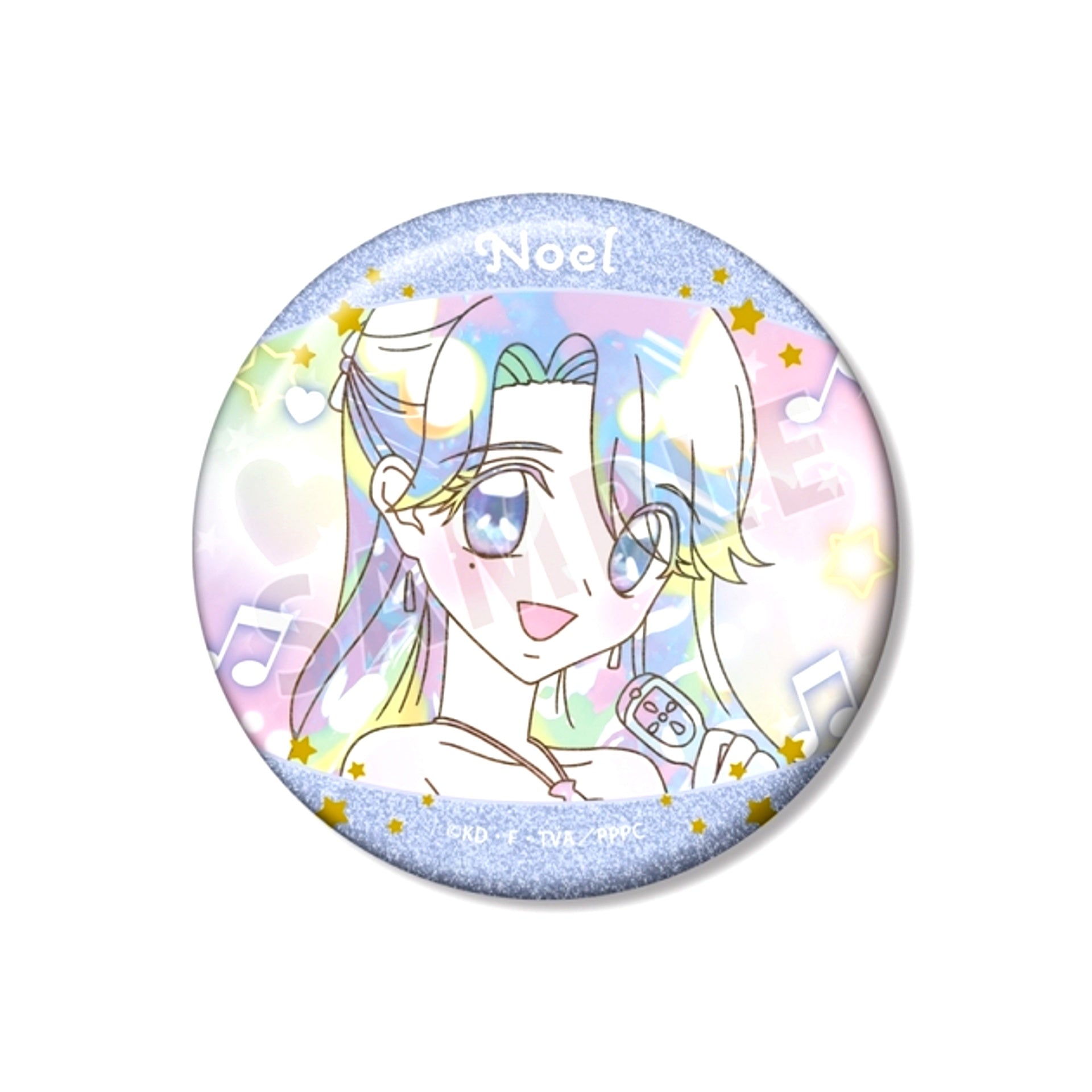 Anime Pichi Pichi Pitch Noel Ani-Art KAWAII label 75mm Glitter Button Goods - Badge [NEW]