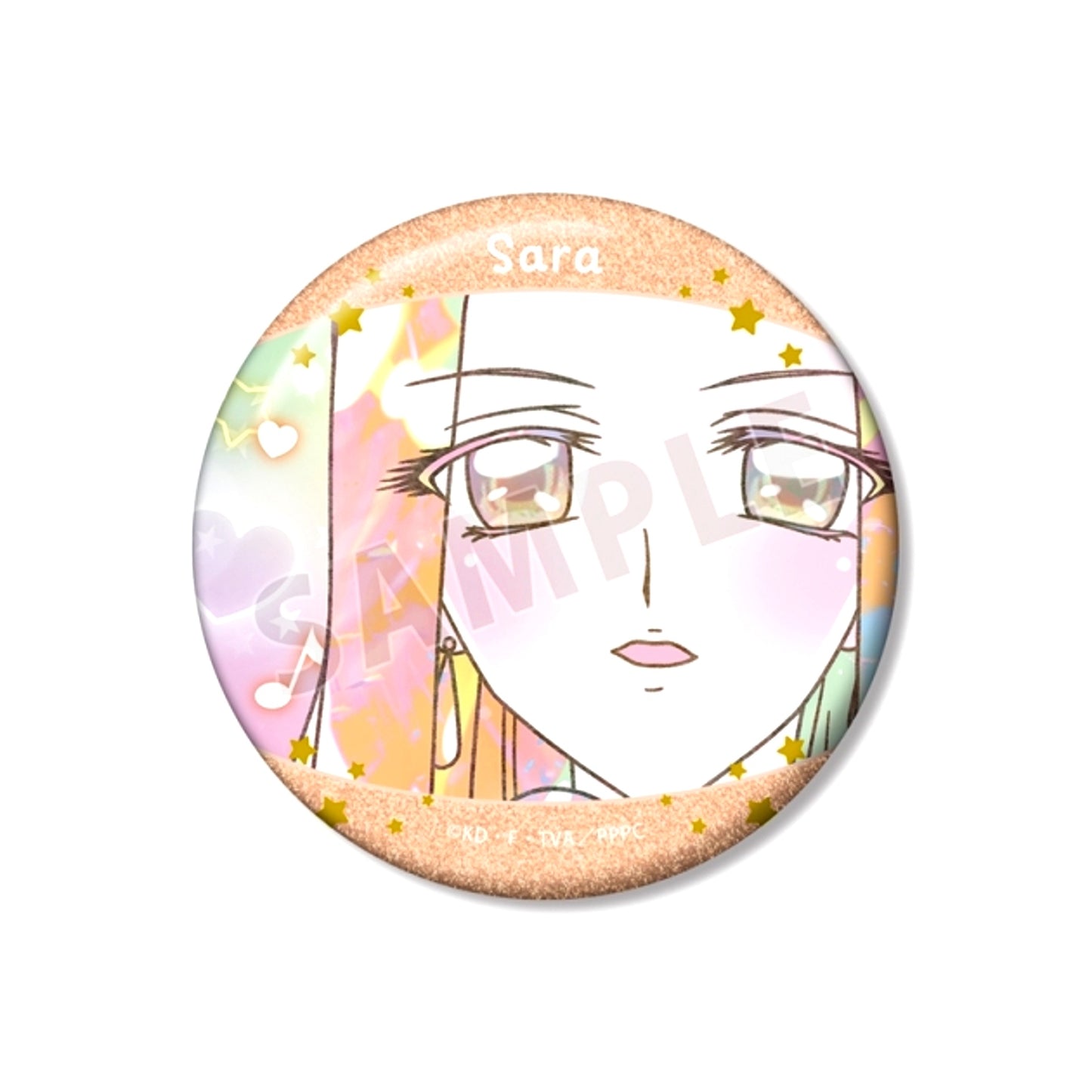 Anime Pichi Pichi Pitch Sara Ani-Art KAWAII label 75mm Glitter Button Goods - Badge [NEW]