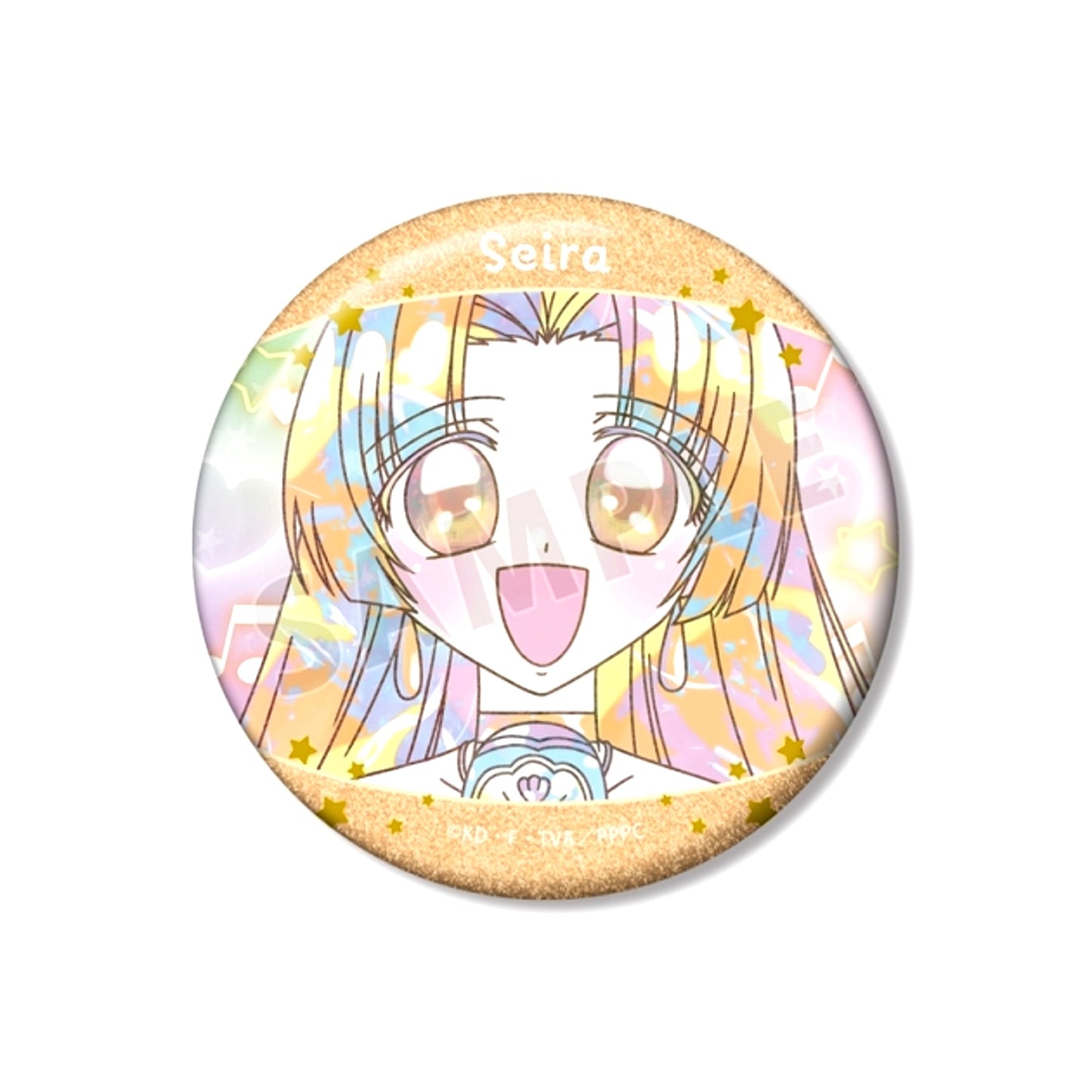 Anime Pichi Pichi Pitch Seira Ani-Art KAWAII label 75mm Glitter Button Goods - Badge [NEW]