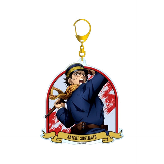TV Anime Golden Kamuy Newly Drawn Saichi Sugimoto Fighting Back ver. BIG Acrylic Keychain [NEW]