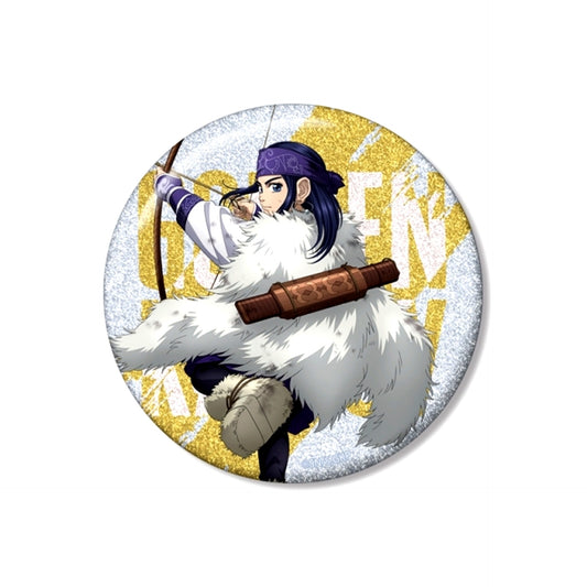 TV Anime Golden Kamuy Newly Drawn Asirpa Fighting Back ver. 75mm Glitter Can Badge [NEW]