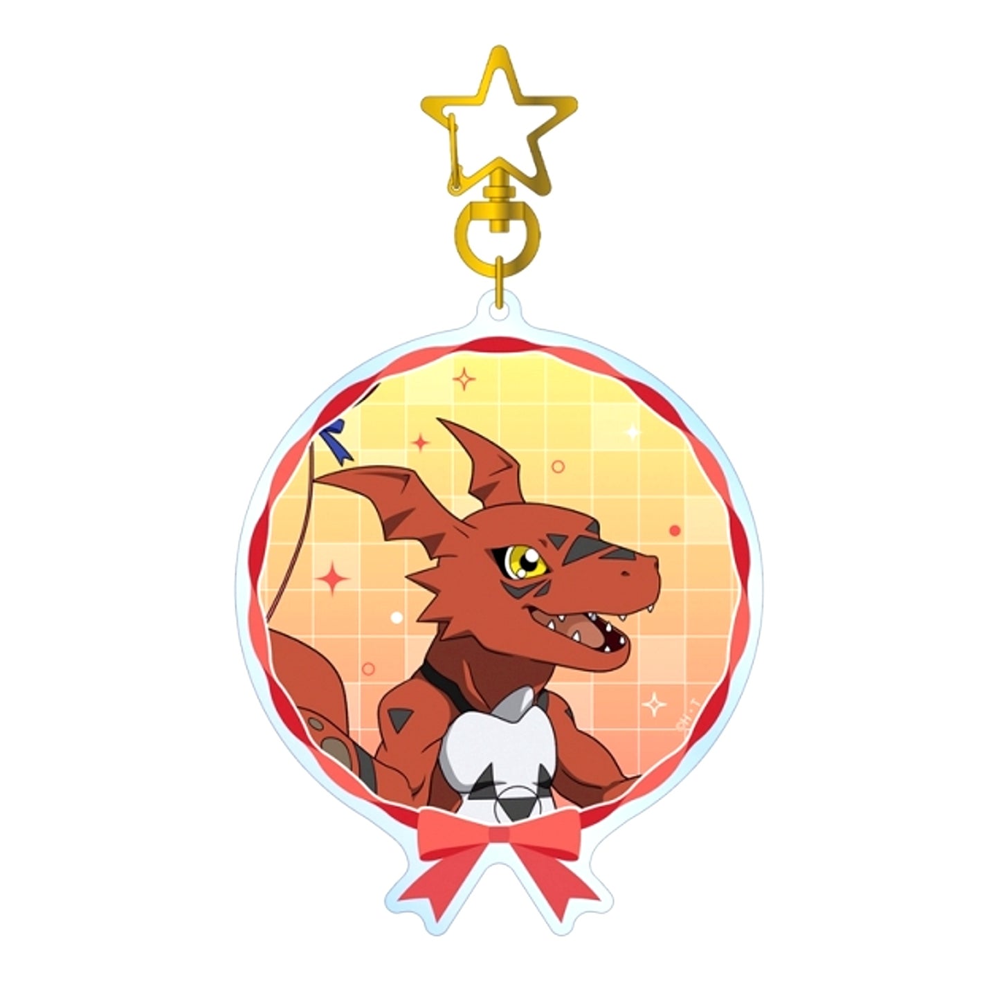 Digimon Tamers Newly Drawn Guilmon Balloon ver. BIG Acrylic Keychain (Animate Advance Sale) [NEW]
