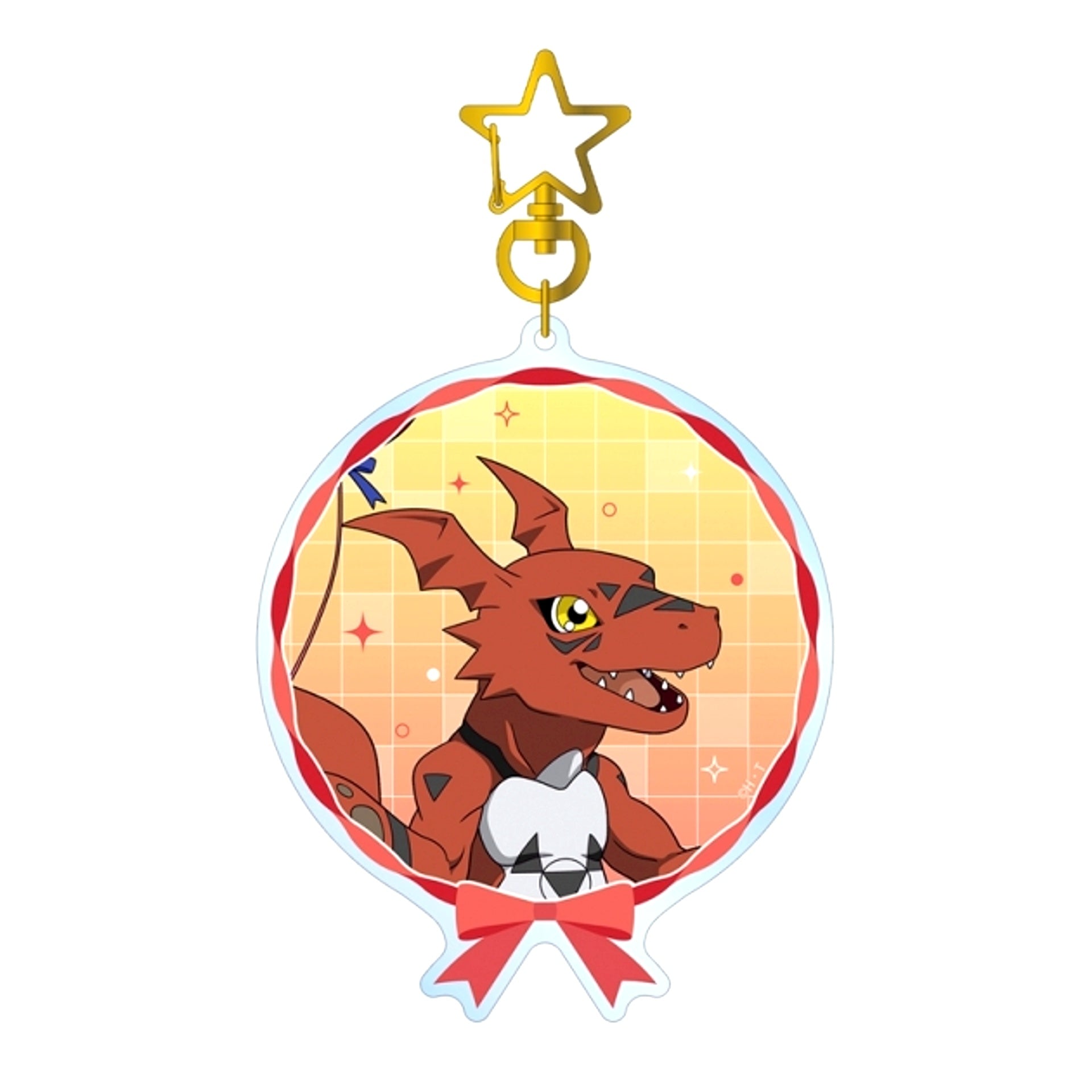 Digimon Tamers Newly Drawn Guilmon Balloon ver. BIG Acrylic Keychain (Animate Advance Sale) [NEW]