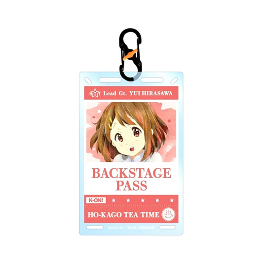 K-ON! Yui Hirasawa Ani-Art aqua label Backstage Pass Style Card-Type Acrylic Keychain with Carabiner (Reissue) [NEW]