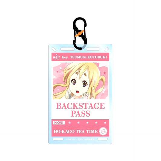 K-ON! Tsumugi Kotobuki Ani-Art aqua label Backstage Pass Style Card Acrylic Keychain with Carabiner (Reissue) [NEW]